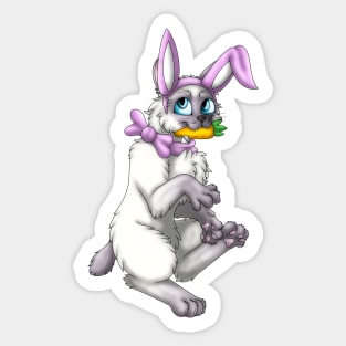 Bobtail BunnyCat: Lilac Point (Pink) Sticker